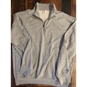 J.Crew Men’s Quarter Zip Pullover Sweater – Size Medium – Gray – Pockets